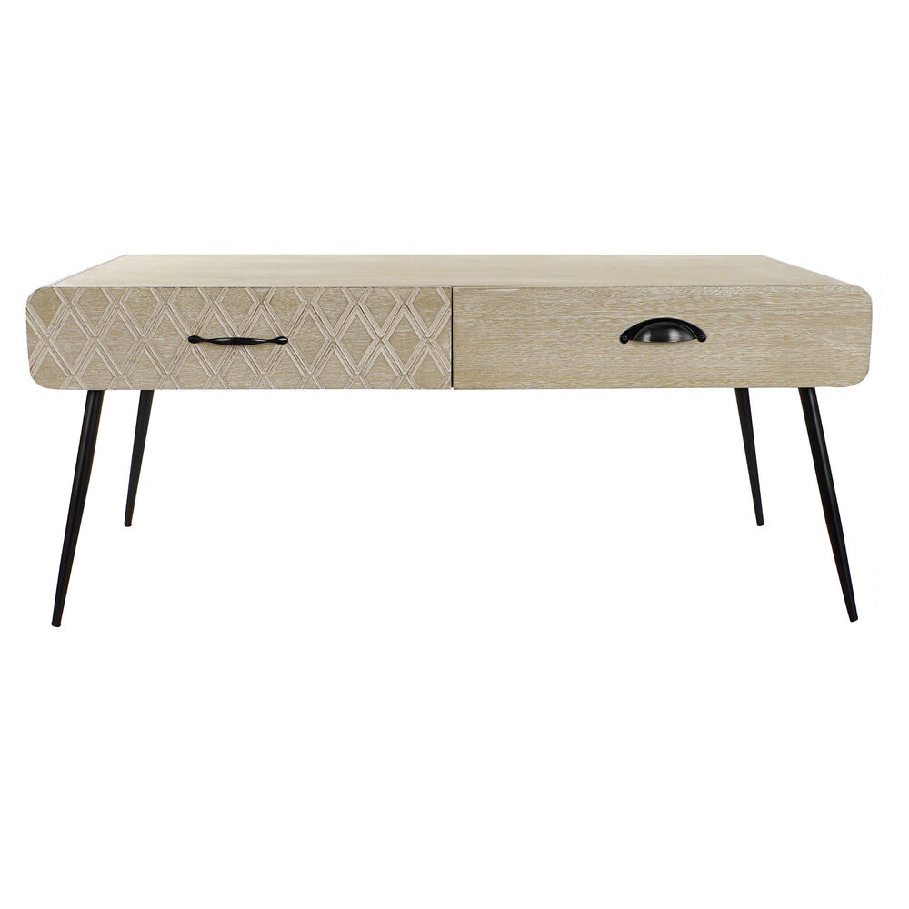 Soffbord DKD Home Decor Svart Multicolour Koppar Naturell Metall Paulowniaträ Trä MDF 100 x 52 x 42,5 cm 100 x 52 x 72 cm