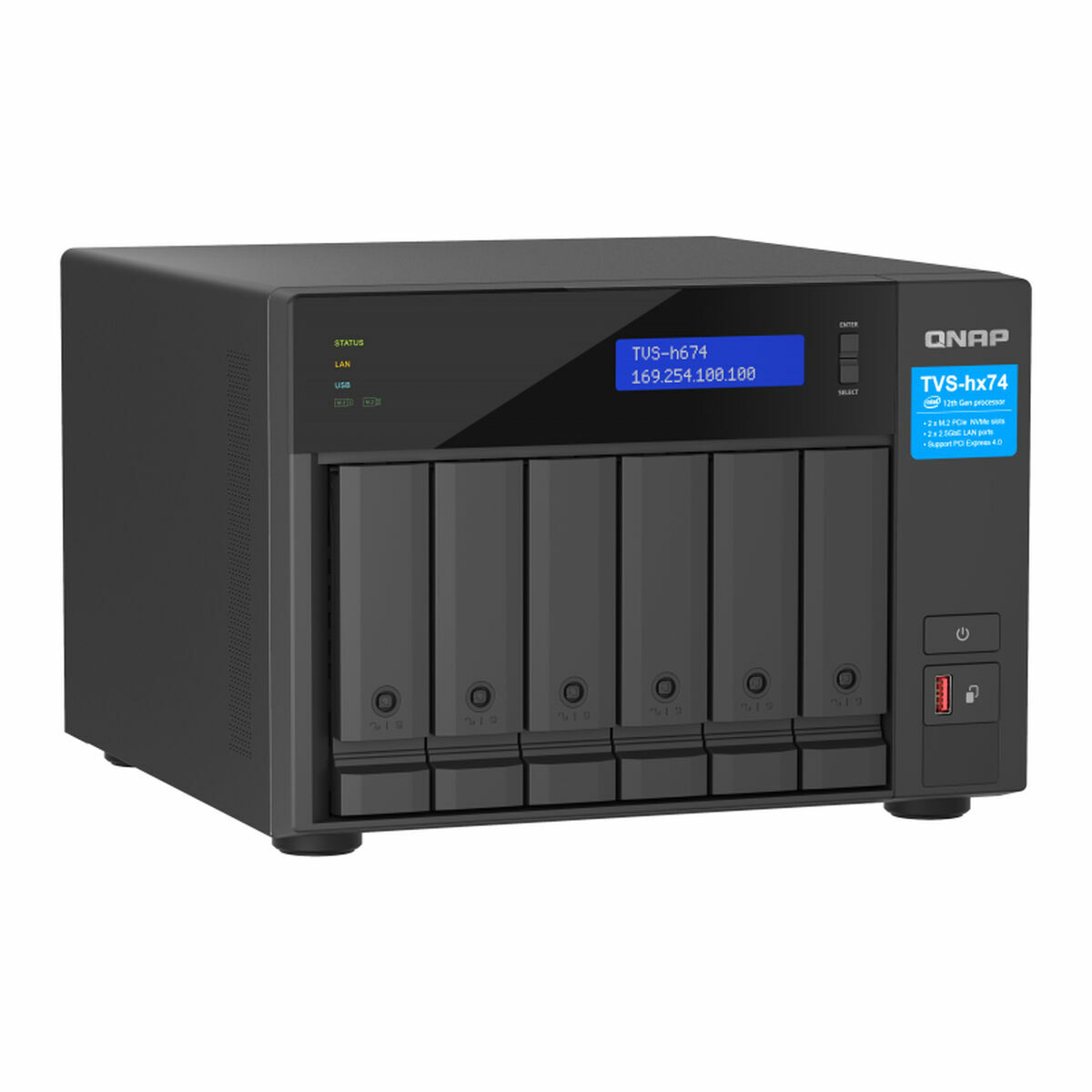 RAID-styrkort Qnap TVS-H674-I3-16G 10 Gbit/s 10/100/1000/2500 Mbps 2500 Mbit/s