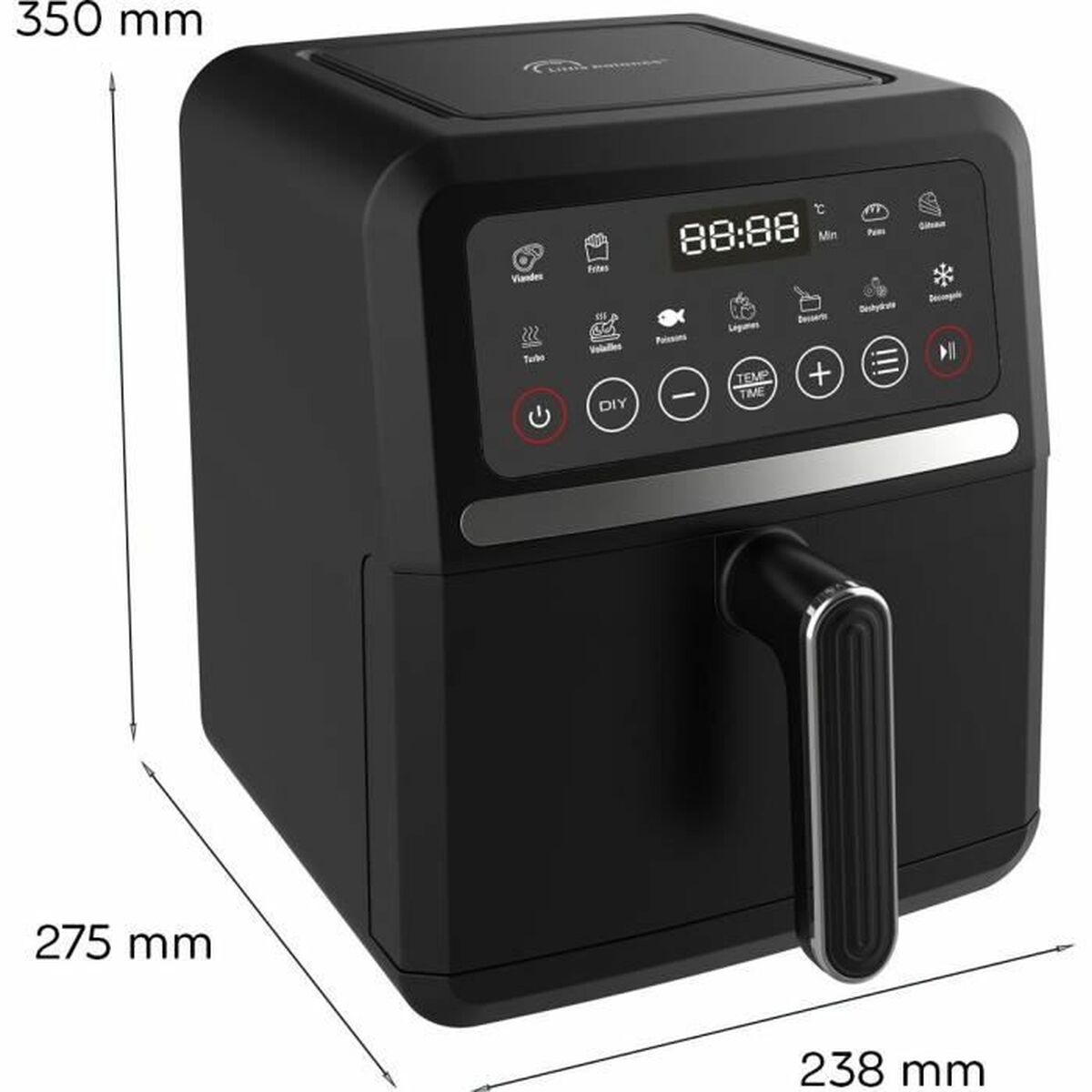 Luftfritös Little Balance Crousty light 1500 W 5 L - 2