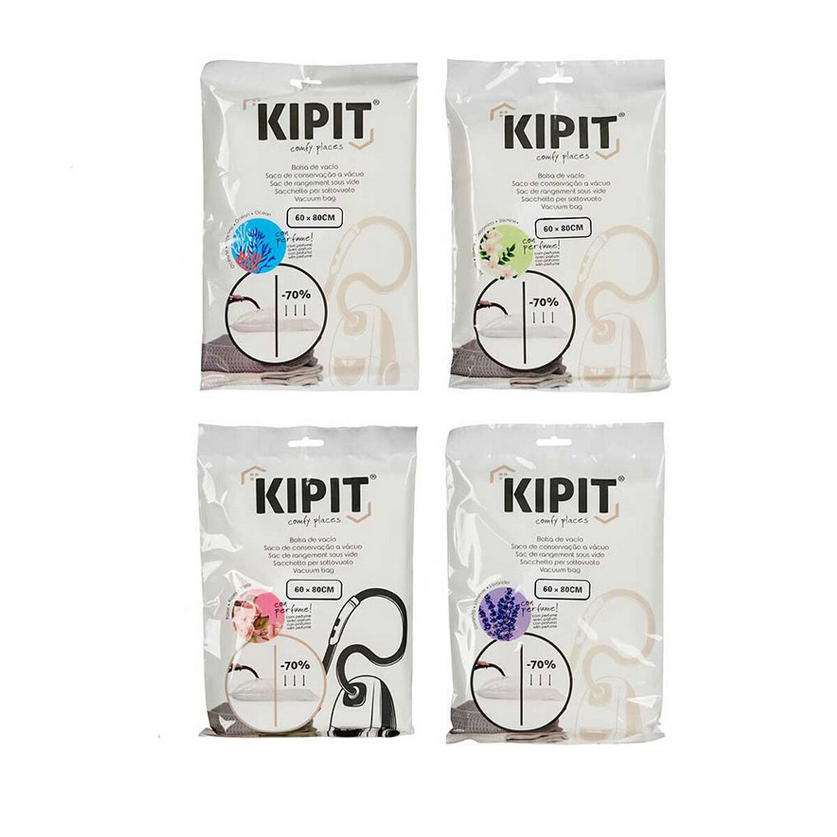 Vakuumpåsar Kipit Transparent Plast 60 x 80 cm (12 antal) - 4