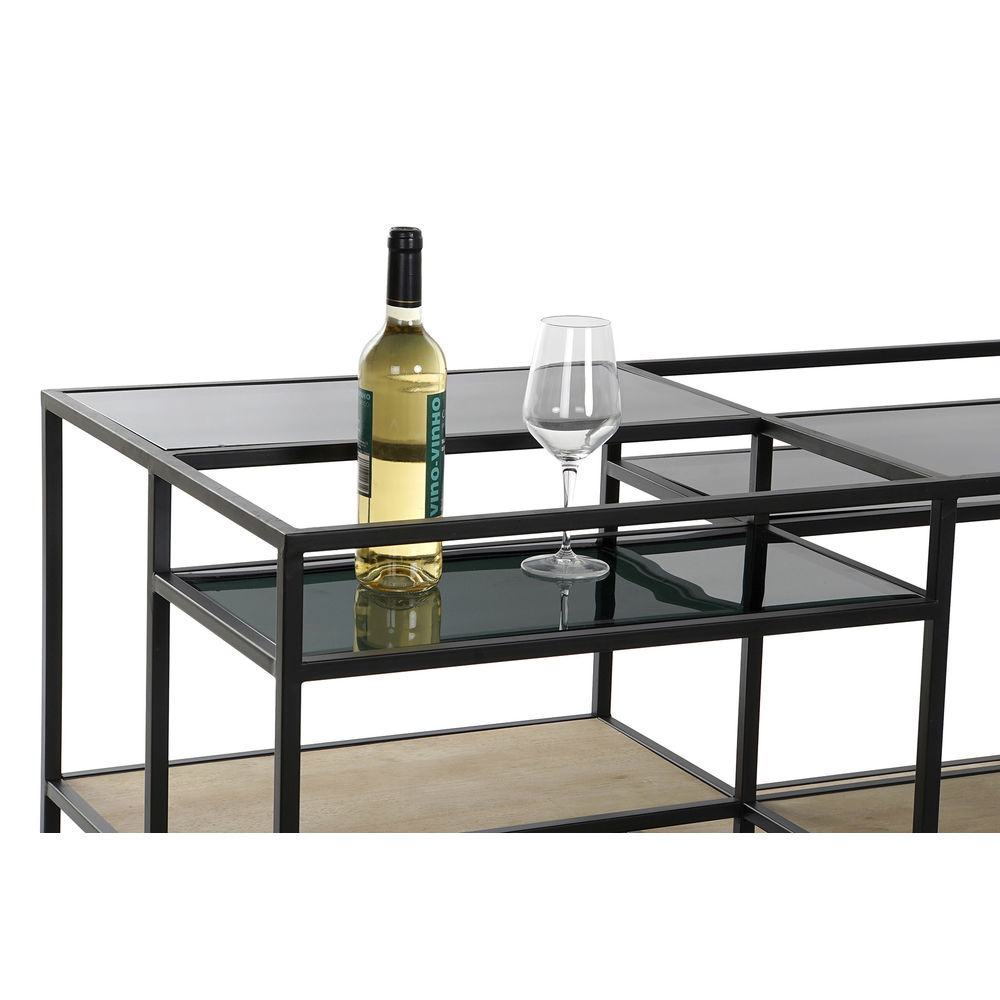 Soffbord DKD Home Decor 8424001787234 Svart Multicolour Naturell Trä Metall Speglar 120 x 60 x 50 cm - 5