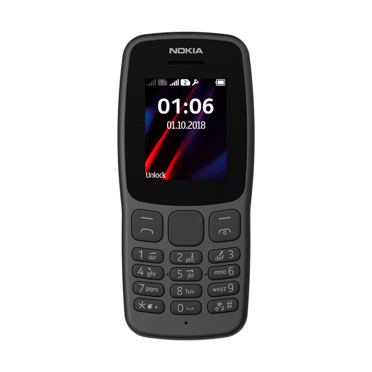 Smartphone Nokia 106 1,8" mediatek 6261d 4 MB Svart