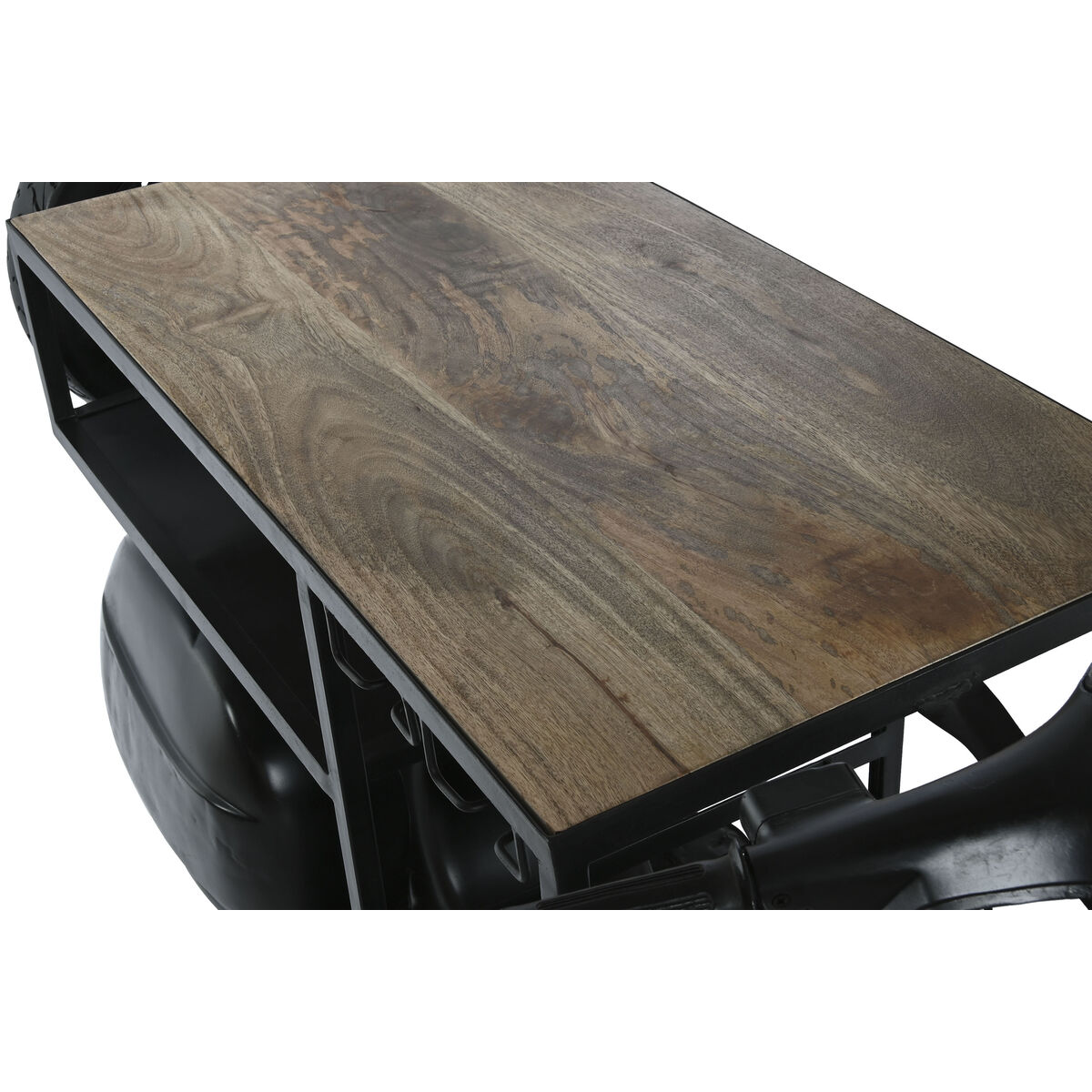 Flaskställ Home ESPRIT Brun Svart Järn Mangoträ 195 x 70 x 106 cm - 2