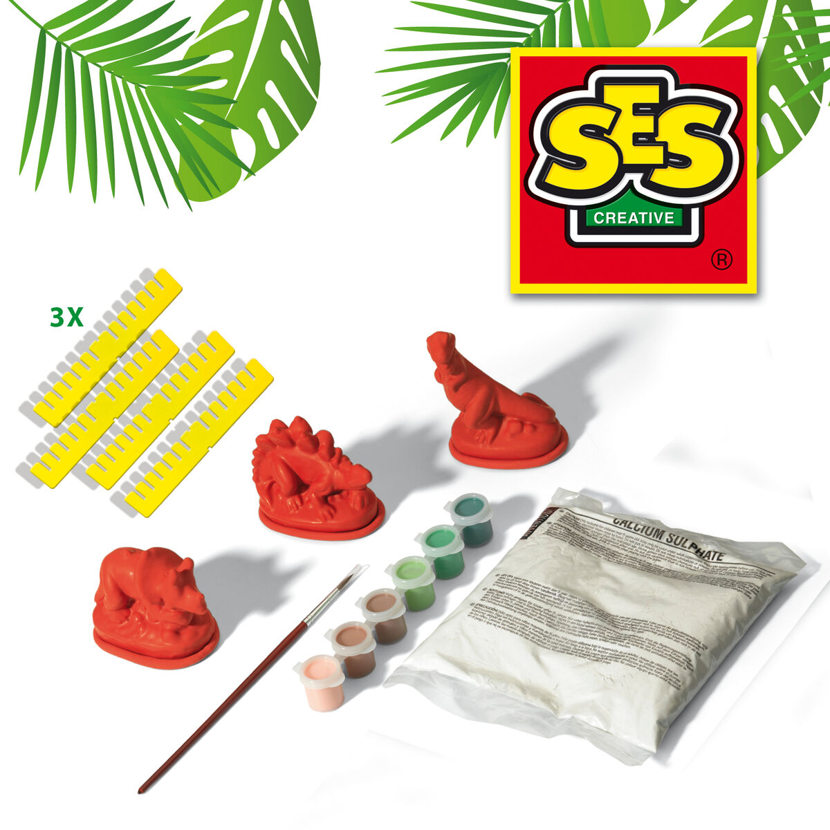 Modell-lera SES Creative   Gjutsats Dinosaurier - 5