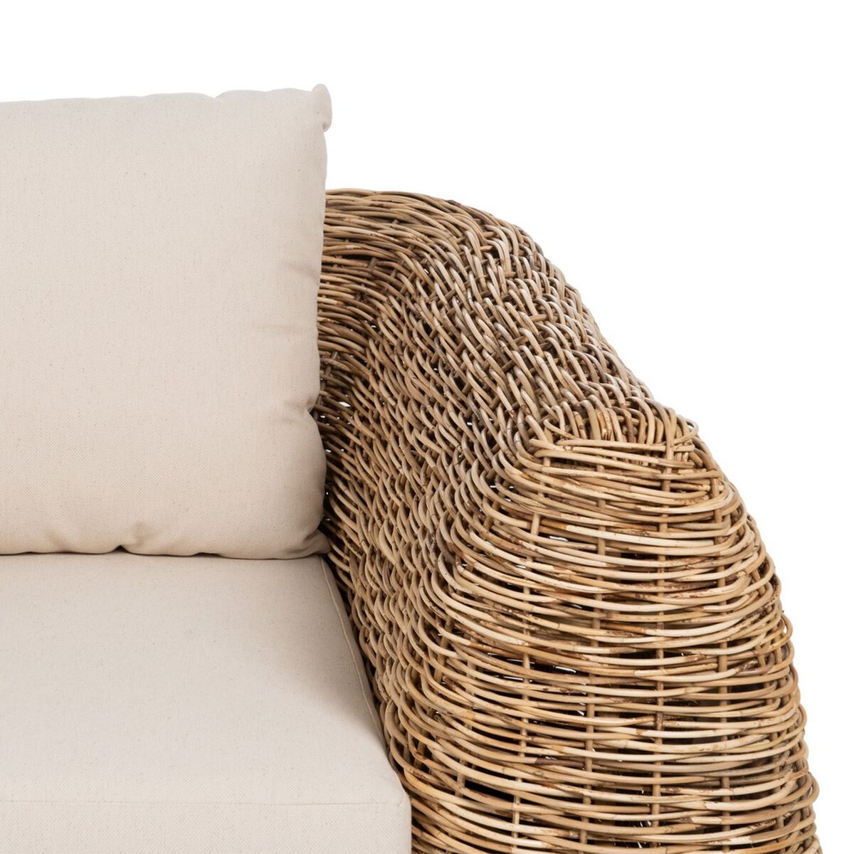 Trädgårdssoffa Naturell 111 x 97 x 63 cm - 5