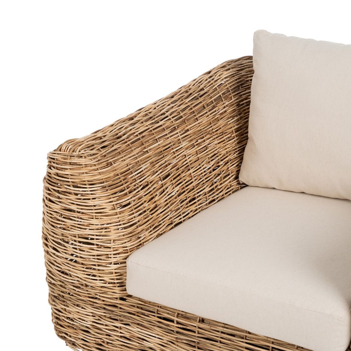 Trädgårdssoffa Naturell 111 x 97 x 63 cm - 6