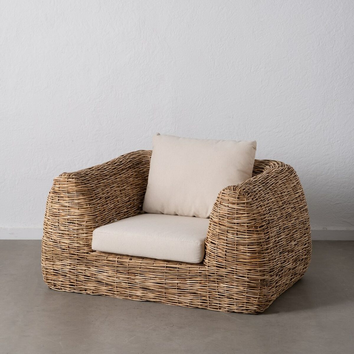 Trädgårdssoffa Naturell 111 x 97 x 63 cm - 2
