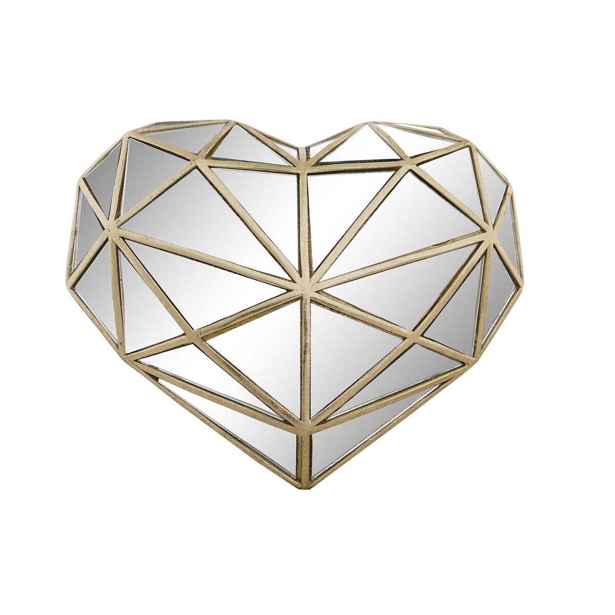 Prydnadsfigur DKD Home Decor 26 x 5 x 21 cm Hjärta Gyllene - 5