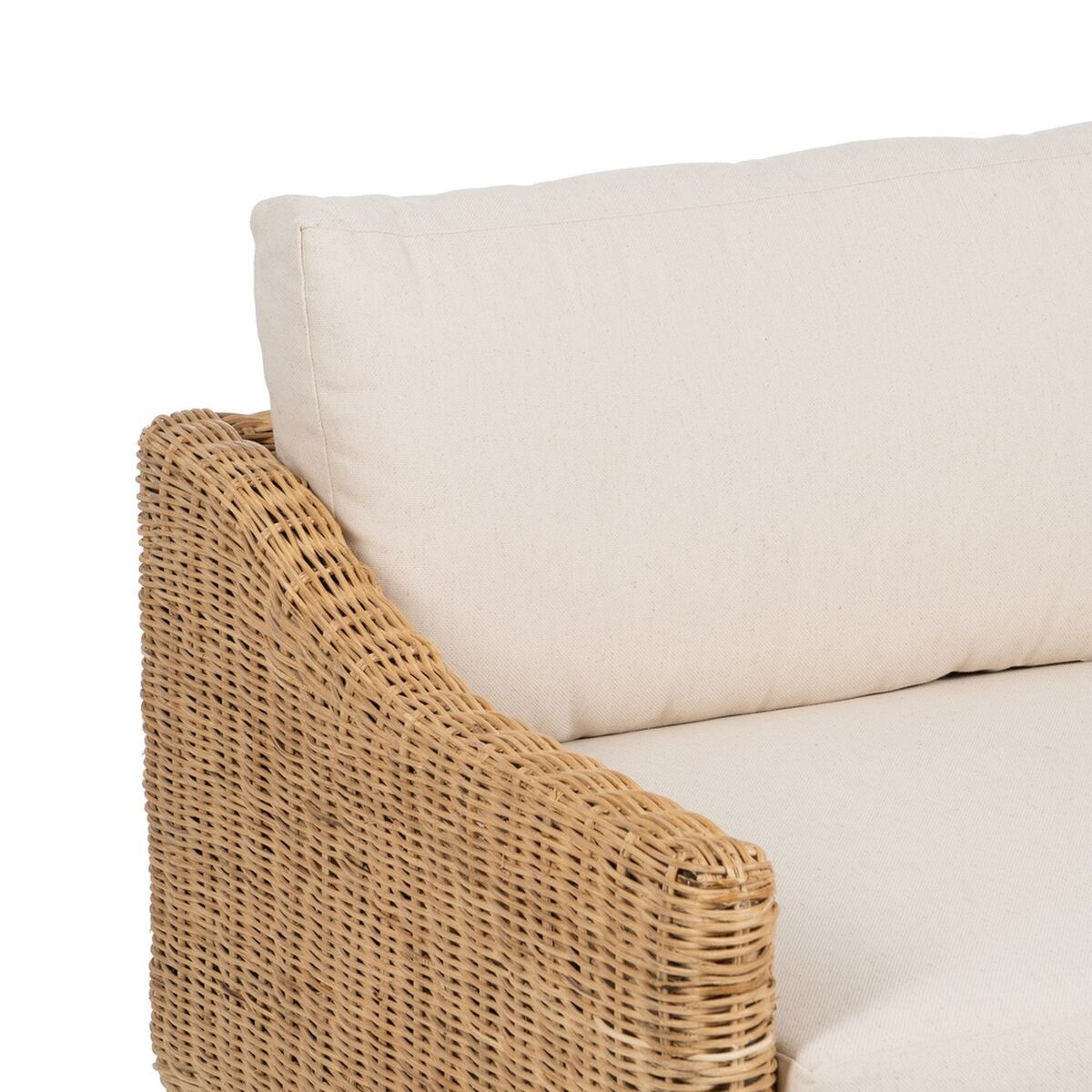 Trädgårdssoffa Naturell Mangoträ Foam Naturliga fibrer 180 x 86 x 80 cm - 3
