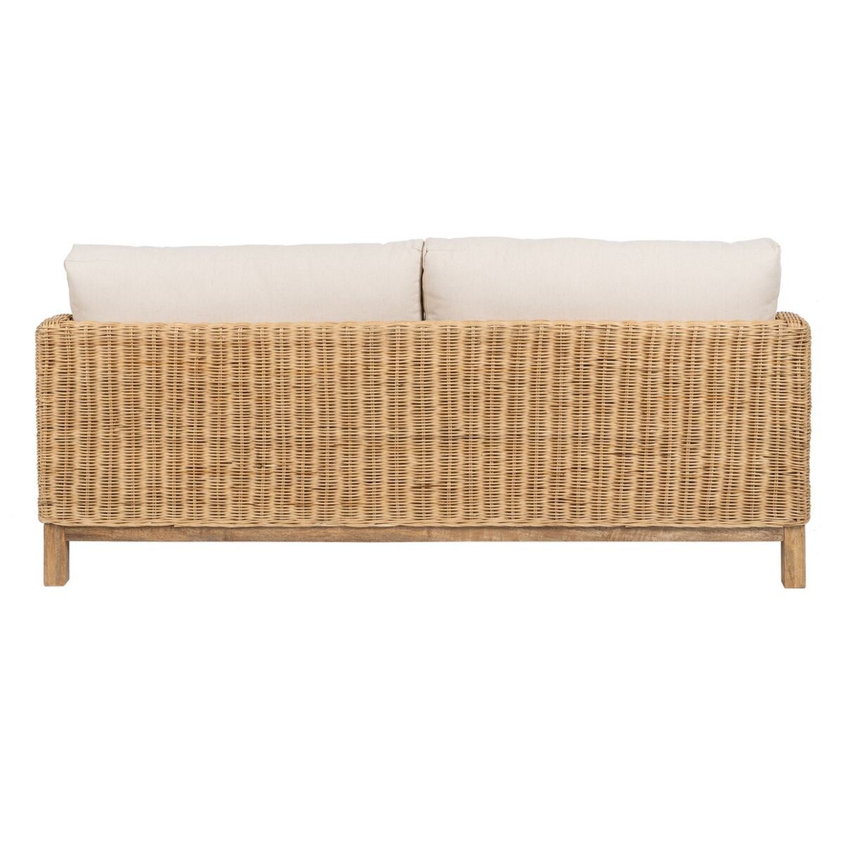 Trädgårdssoffa Naturell Mangoträ Foam Naturliga fibrer 180 x 86 x 80 cm - 2