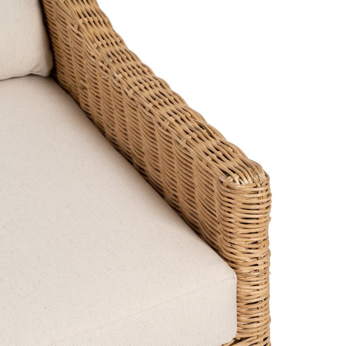 Trädgårdssoffa Naturell Mangoträ Foam Naturliga fibrer 180 x 86 x 80 cm - 7