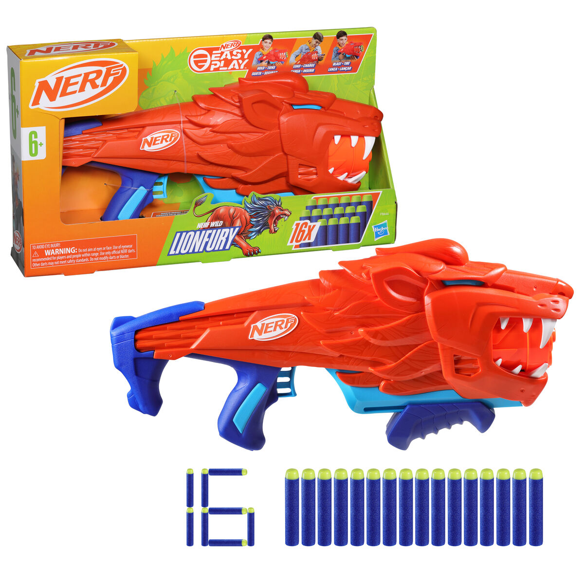Pistol med Pilar Hasbro  Nerf Lionfury 25 x 45 cm - 3