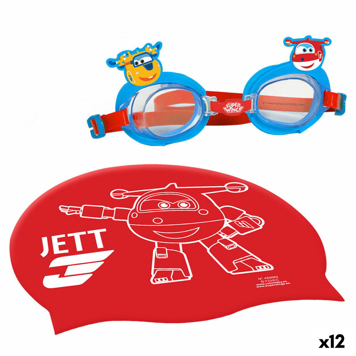 Badmössa och simglasögon Super Wings Barn (12 antal) - 6