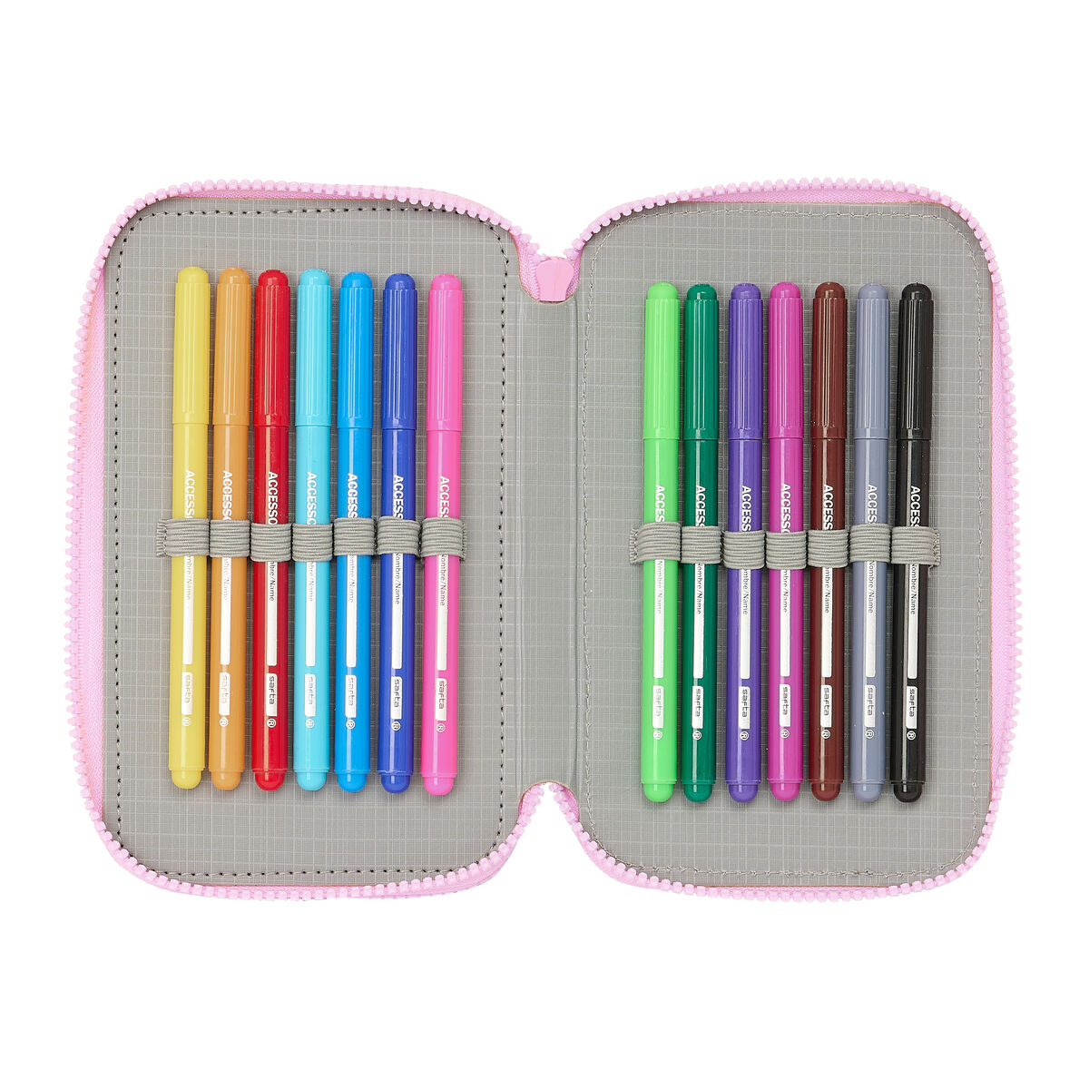 Trippel pennfodral Frozen Cool days Violett Himmelsblå 12,5 x 19,5 x 5,5 cm 36 Delar - 5