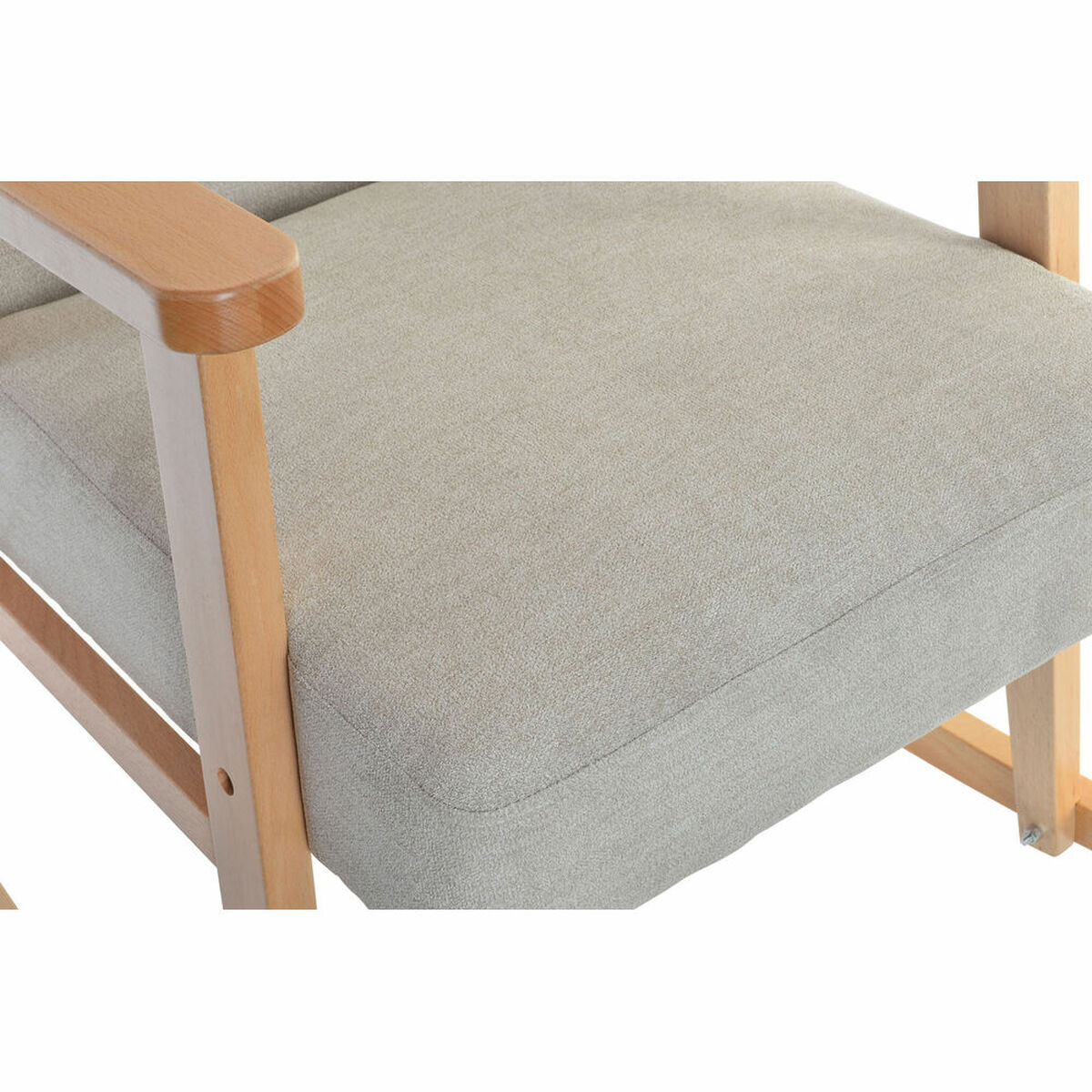 Gungstol DKD Home Decor Beige Naturell Trä Bok Plast Trä MDF 81 x 58 x 90 cm - 4