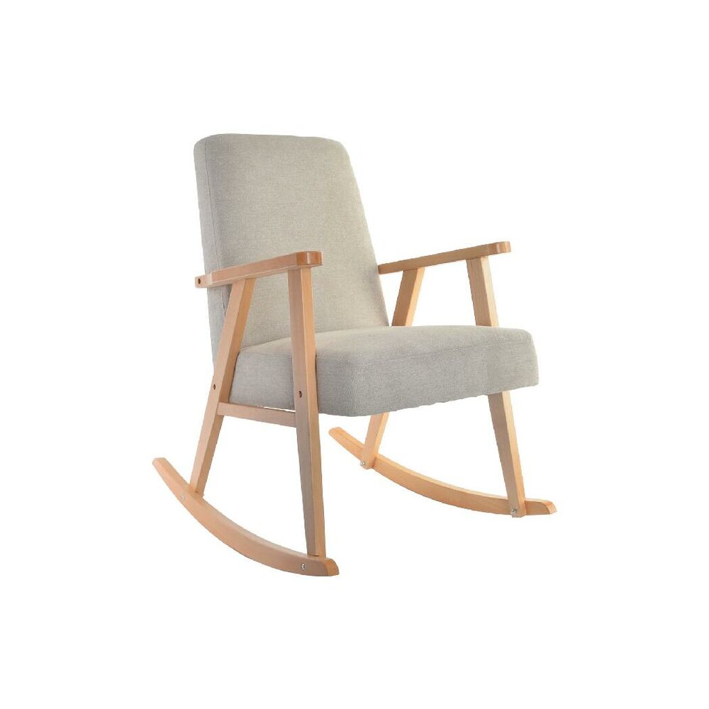 Gungstol DKD Home Decor Beige Naturell Trä Bok Plast Trä MDF 81 x 58 x 90 cm