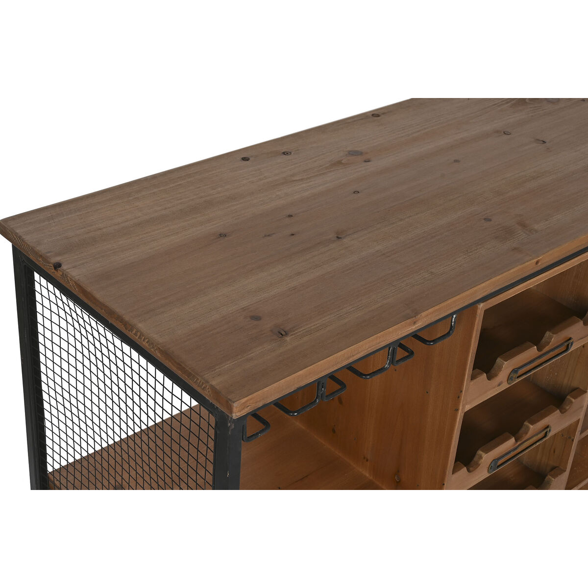 Flaskställ Home ESPRIT Brun Svart Metall Gran 94 x 37 x 91 cm - 5