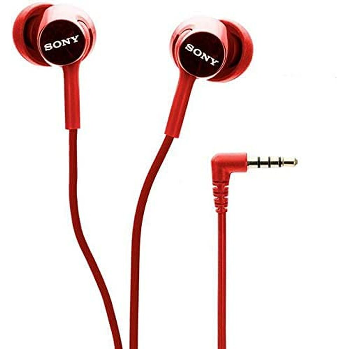 Hörlurar med Mikrofon Sony MDR-EX155AP Röd - 4