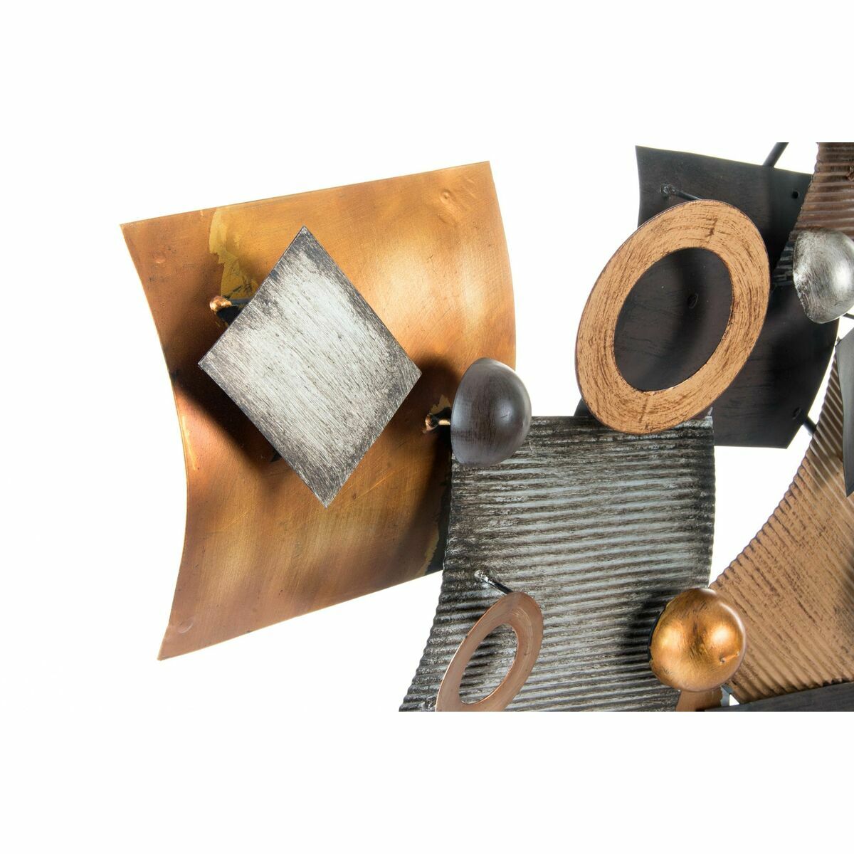 Väggdekoration DKD Home Decor Abstrakt Grå Metall Koppar Modern Cirklar (109 x 7 x 53 cm) - 5