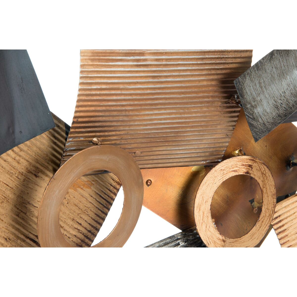 Väggdekoration DKD Home Decor Abstrakt Grå Metall Koppar Modern Cirklar (109 x 7 x 53 cm) - 6