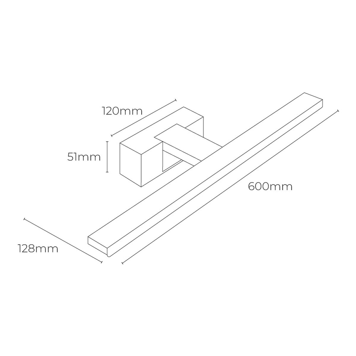 Vägglampa EDM 32434 F 12 W 60 x 12,8 x 5,1 cm LED - 10