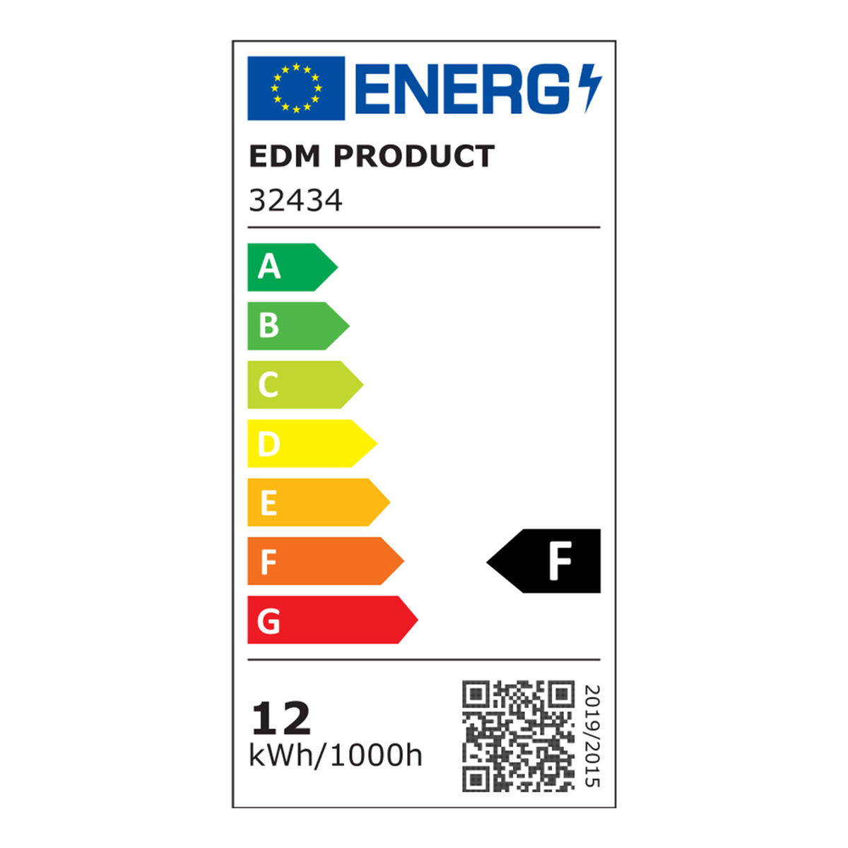 Vägglampa EDM 32434 F 12 W 60 x 12,8 x 5,1 cm LED - 6