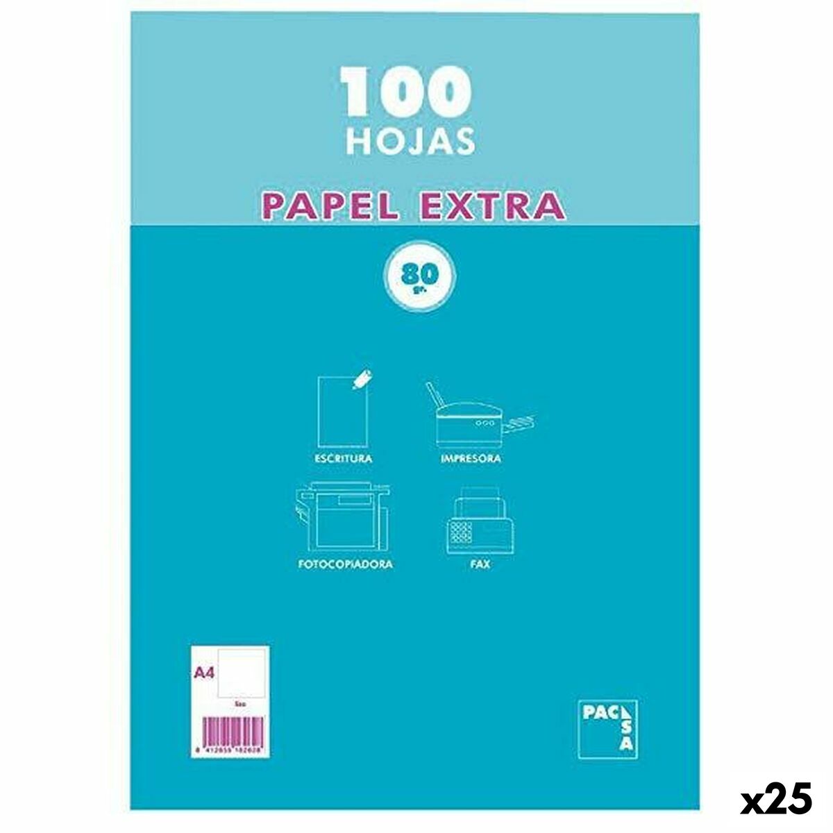 Papper Pacsa EXTRA Vit A4 100 Blad (25 antal)