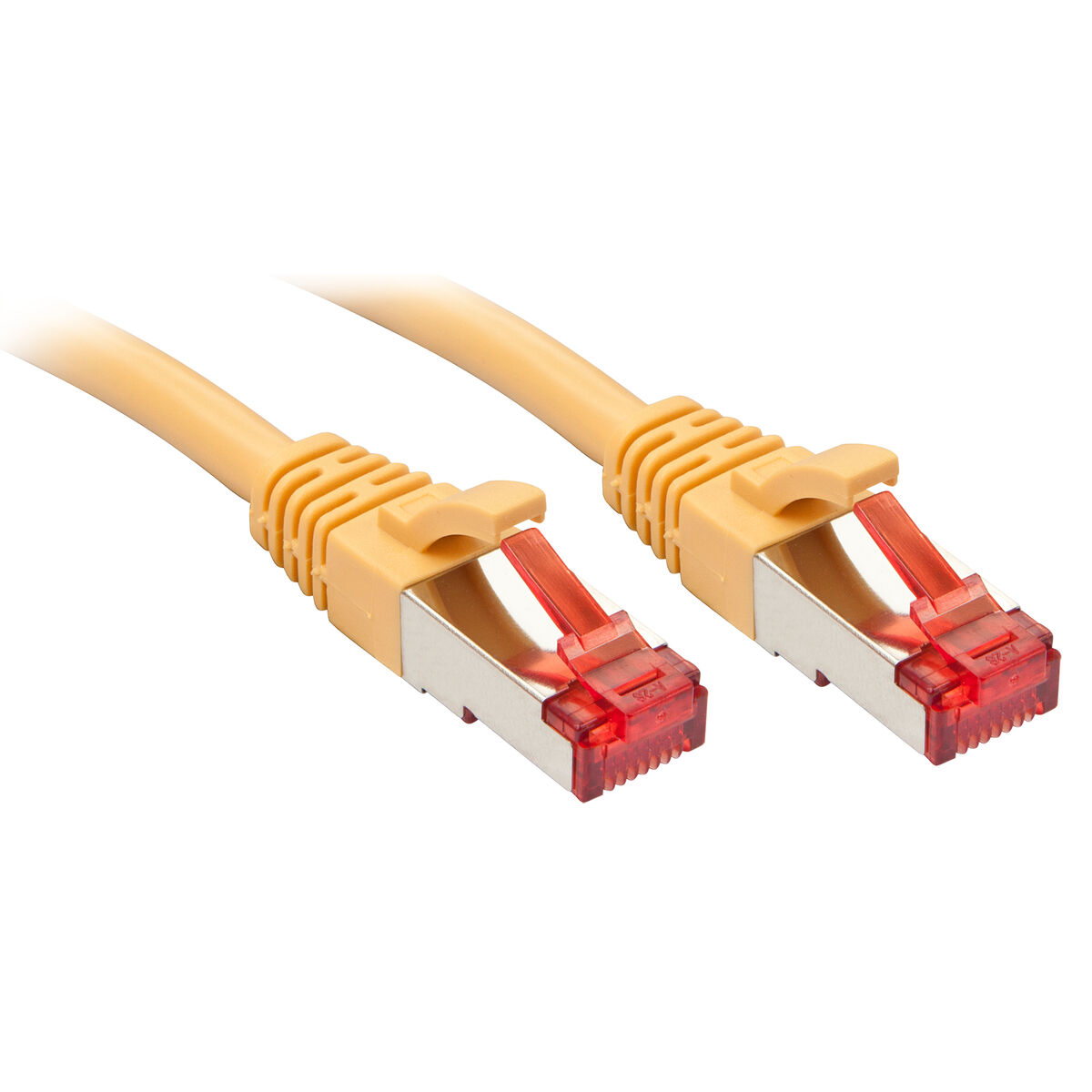 Nätkabel UTP Styv Kategori 6 LINDY RJ-45/RJ-45 Cat6 1m Gul 1 m (1 antal)