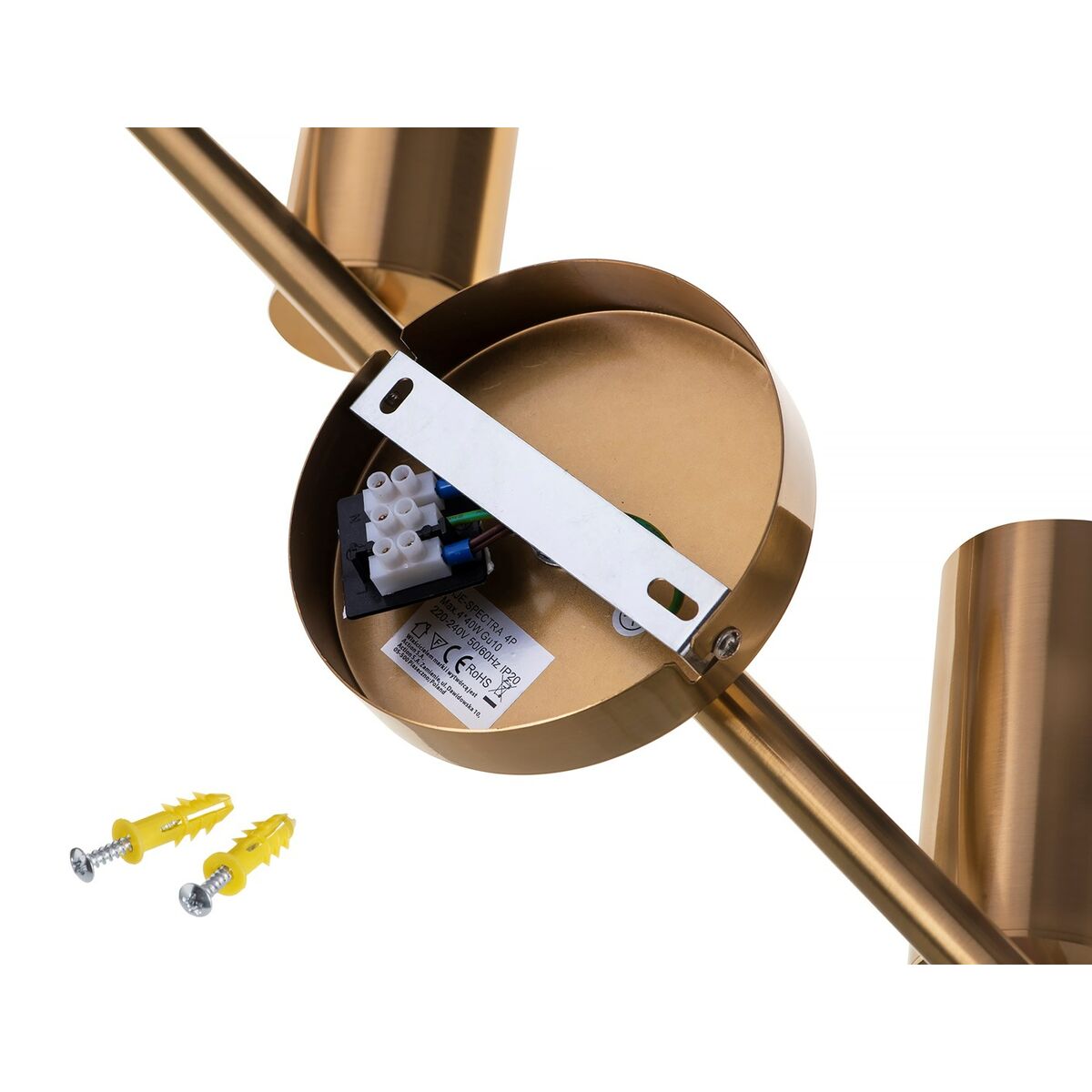 Taklampa Activejet AJE-SPECTRA 4P Guld Gyllene Metall 40 W - 5