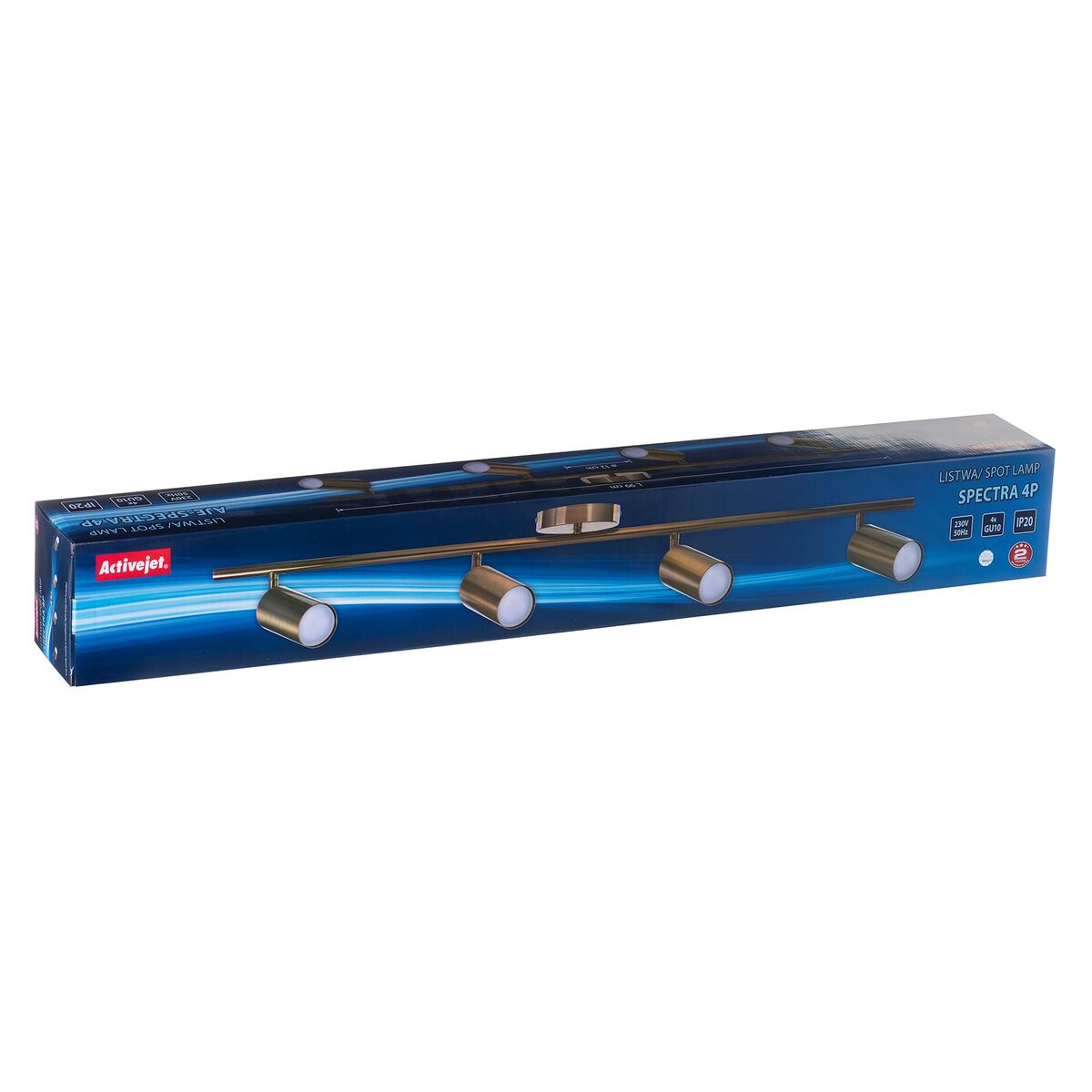 Taklampa Activejet AJE-SPECTRA 4P Guld Gyllene Metall 40 W - 2