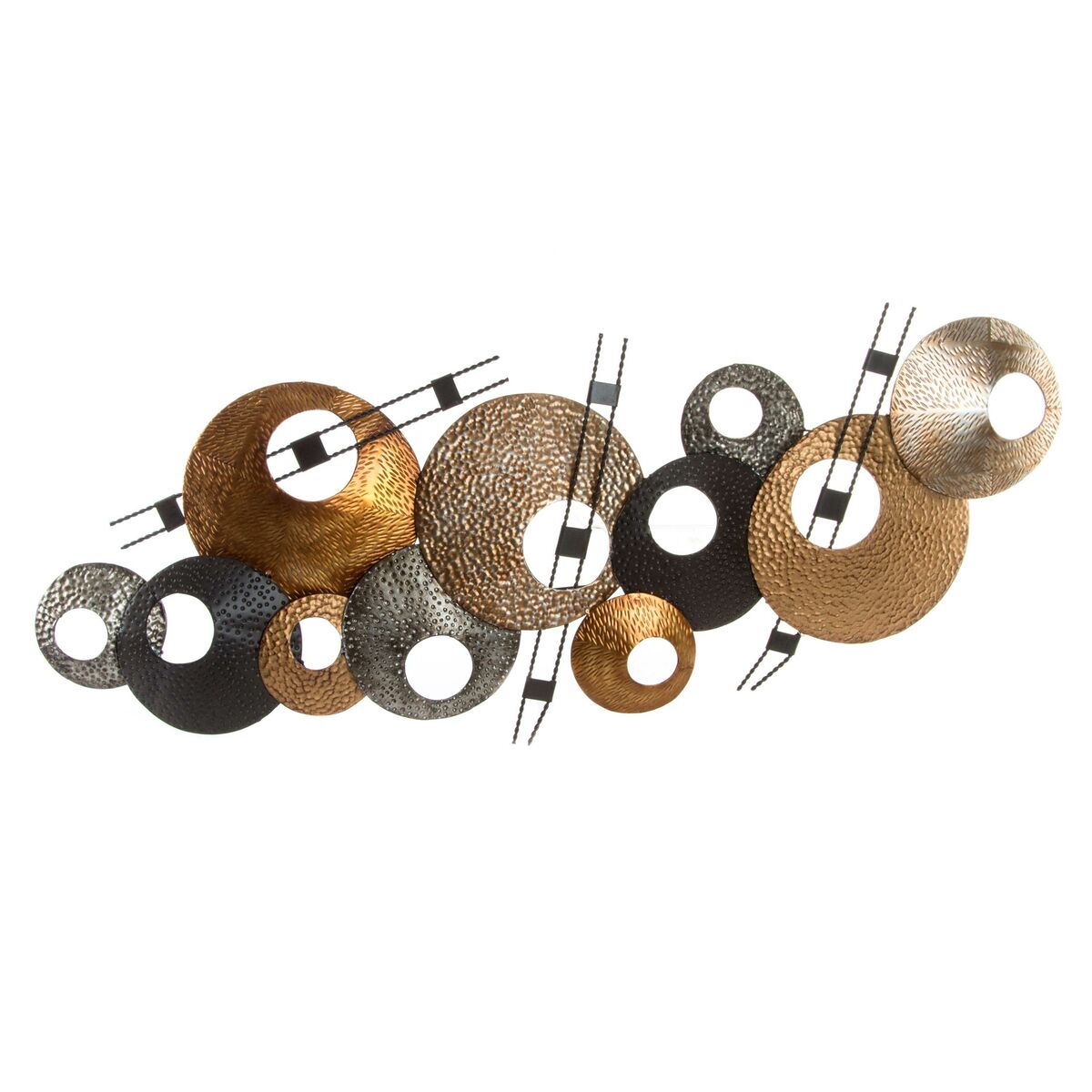 Väggdekoration DKD Home Decor 117 x 6 x 47 cm Grå Koppar Vintage Modern Cirklar - 4