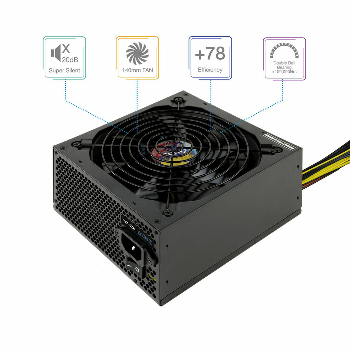 Strömtillförsel TooQ TQAPOLO-700SP 700 W CE - RoHS 700W - 3