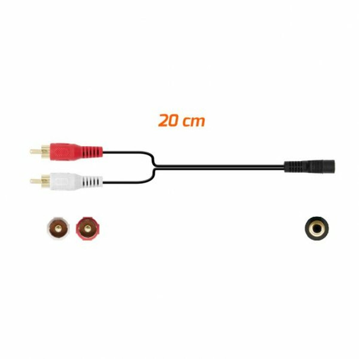 Ljudkabel Jack (3,5 mm) till 2 RCA PcCom - 3