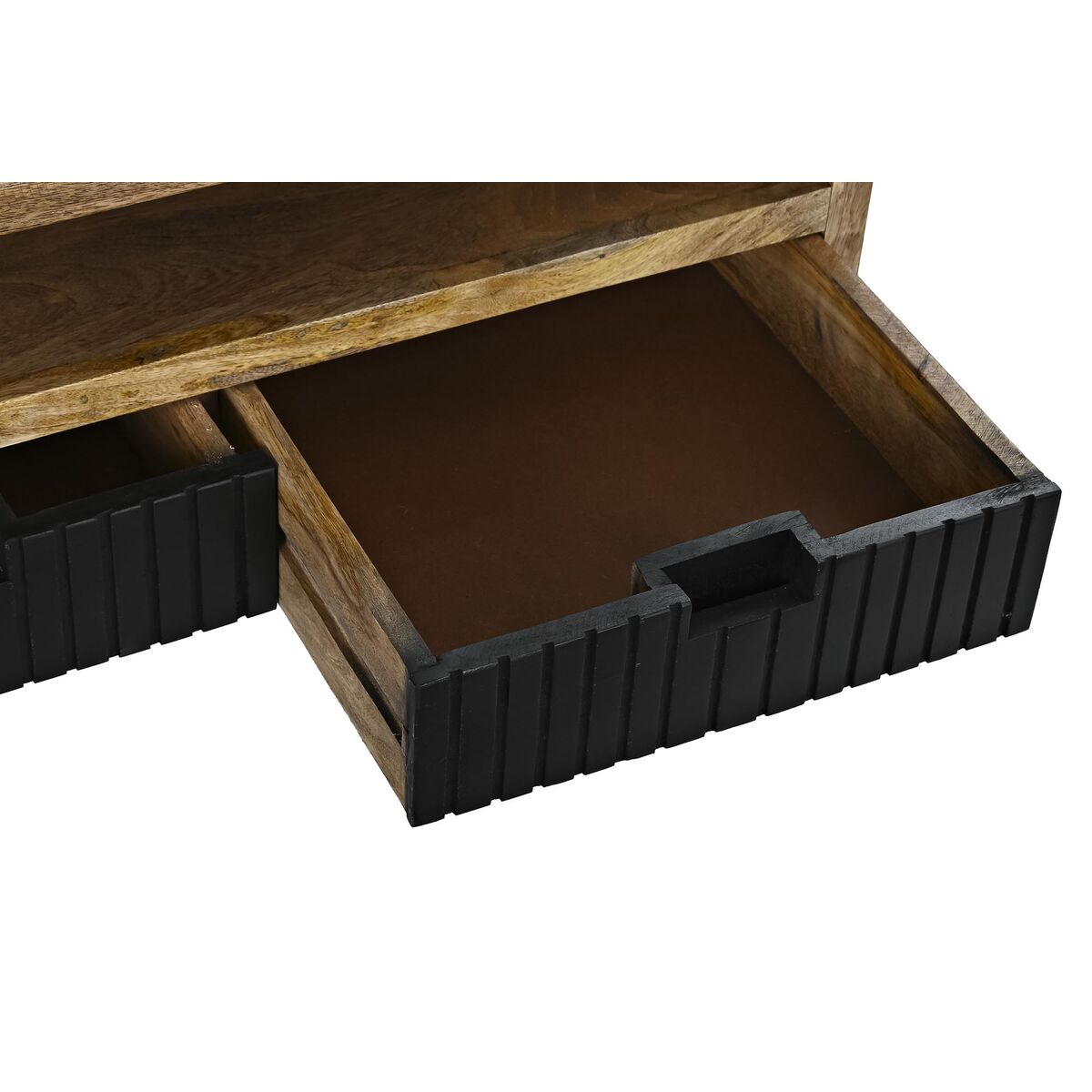 Soffbord DKD Home Decor Svart Ljusbrun Metall Mangoträ 120 x 60 x 45 cm - 5