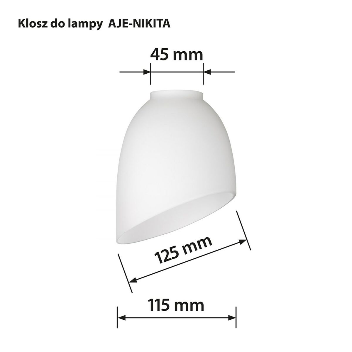Lampskärm Activejet BENITA Vit Glas 26 x 12 x 12,5 cm - 2