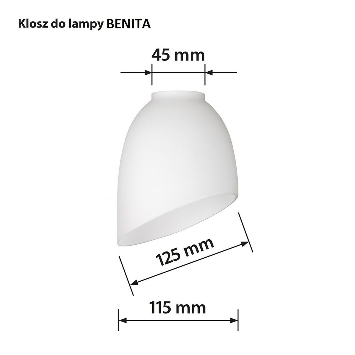 Lampskärm Activejet Nikita Vit Glas 26 x 12 x 12,5 cm - 2