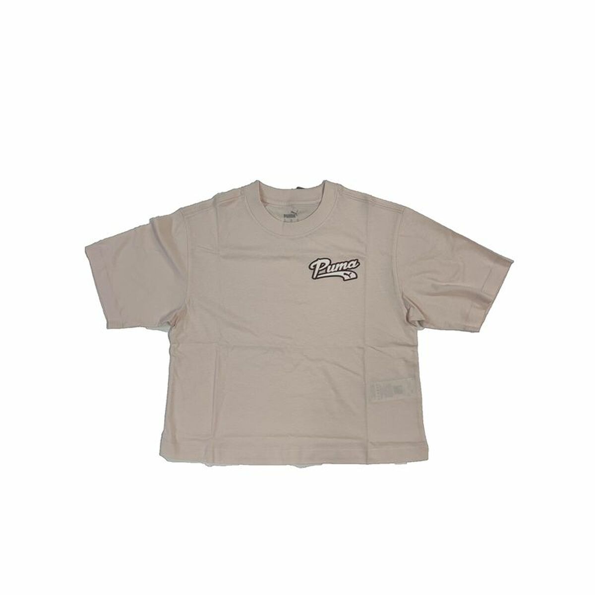 T-shirt med kortärm Dam Puma Puma Script Beige