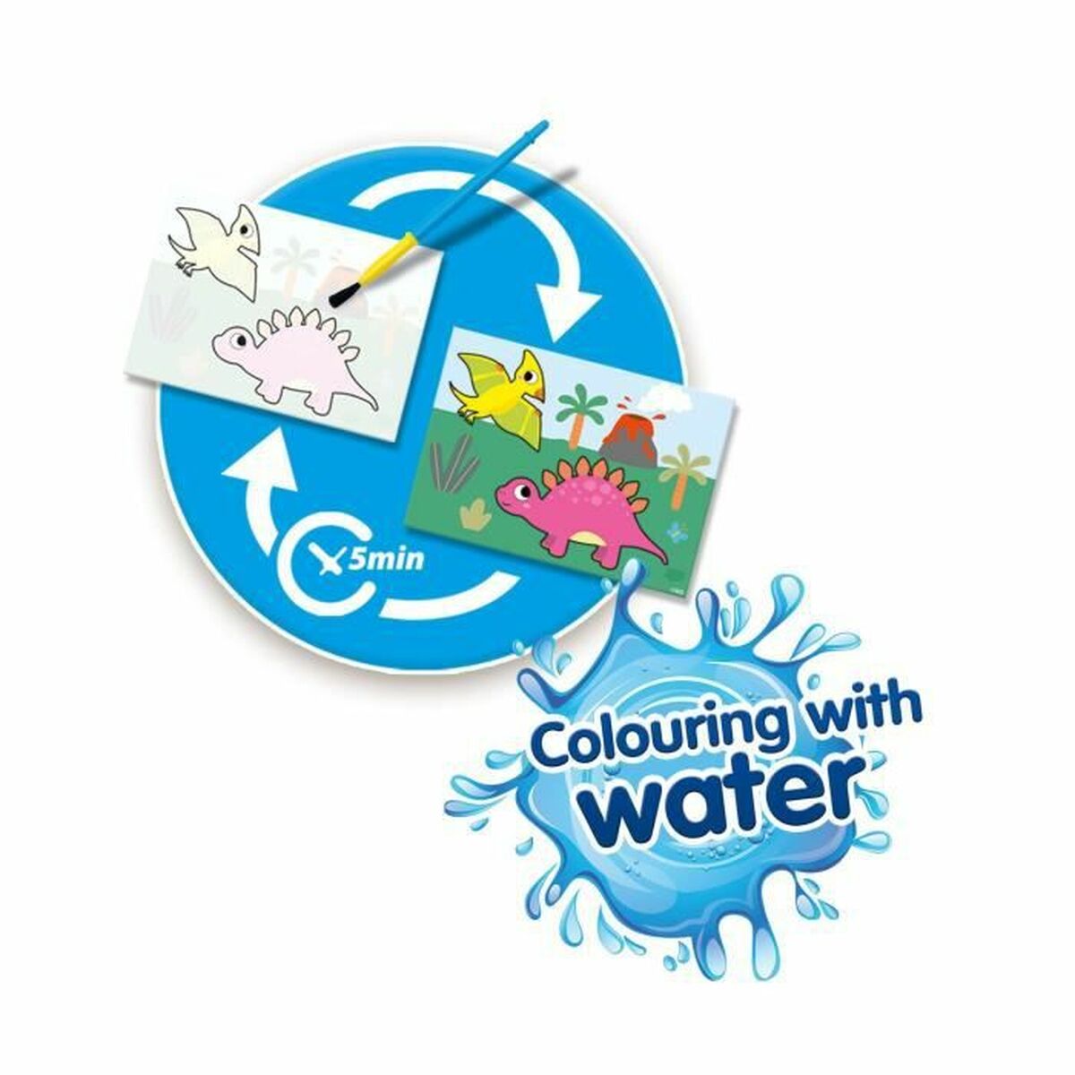 Målarbilder SES Creative Colouring with Water Dinosaurier - 2