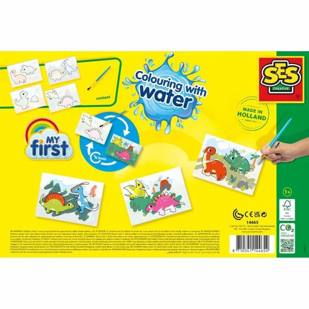 Målarbilder SES Creative Colouring with Water Dinosaurier - 9