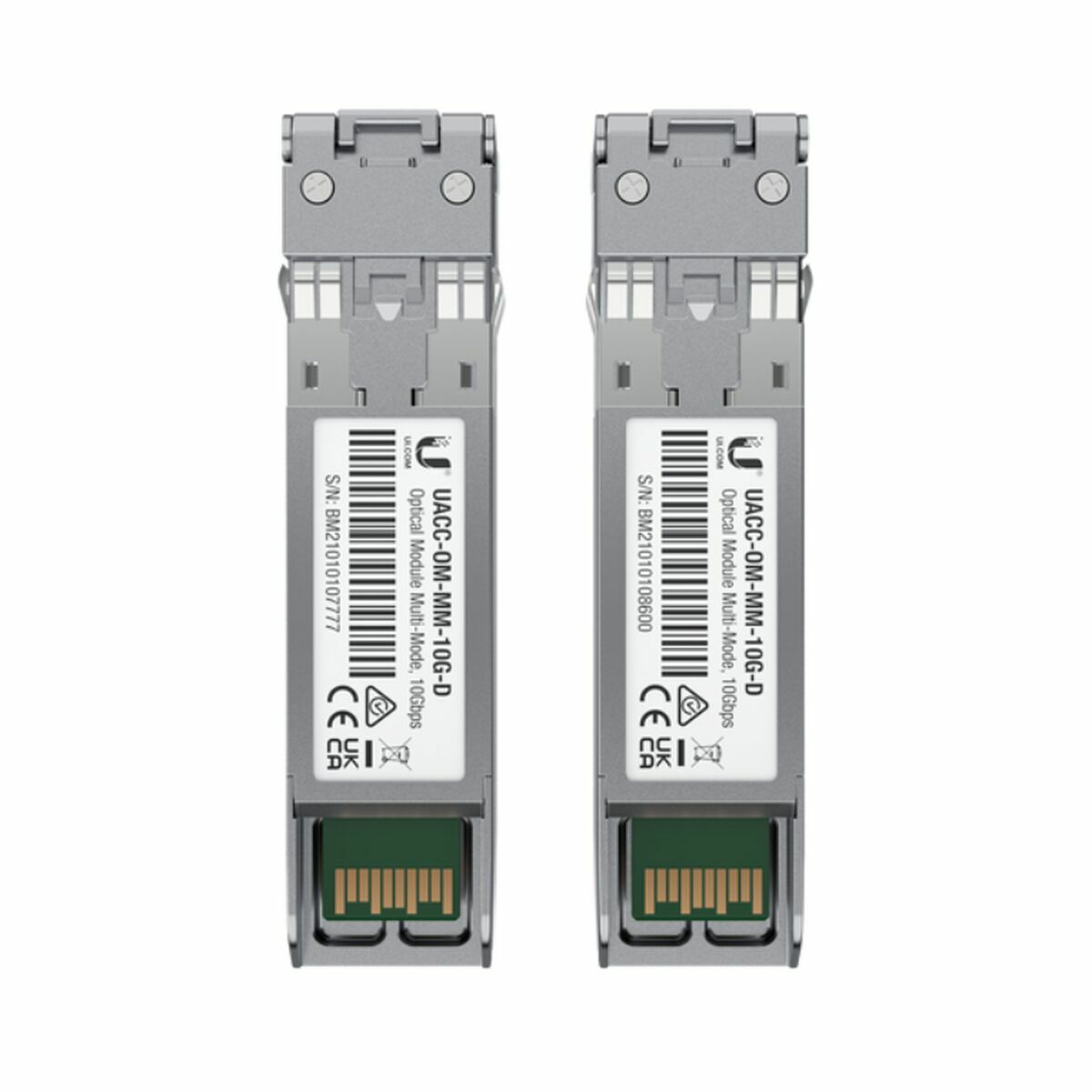 SFP fibermodul MonoModo UBIQUITI UACC-OM-MM-10G-D-2 Silvrig