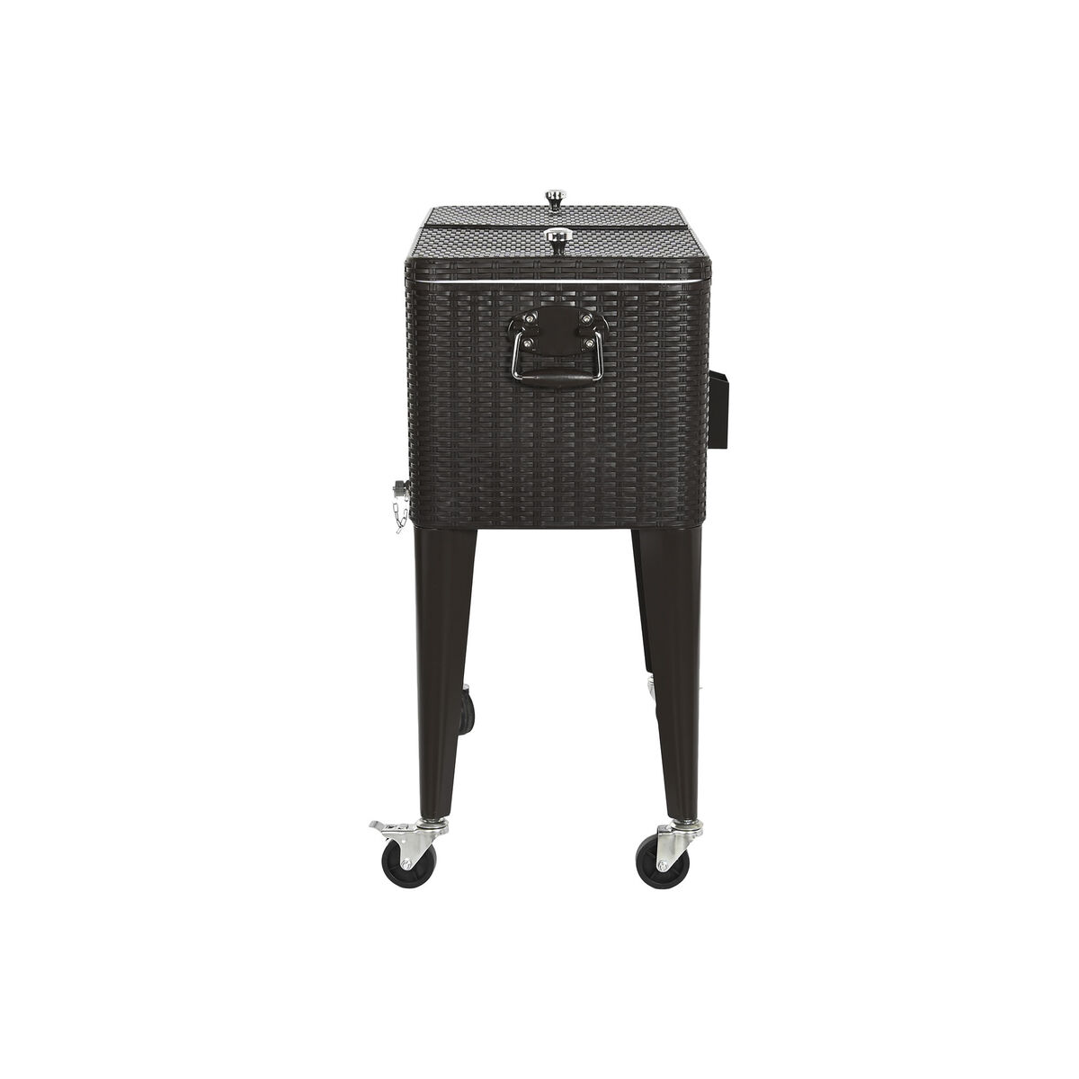 Bärbar kyl DKD Home Decor Brun Metall syntetisk rattan 76 L 83 x 48 x 86 cm - 3