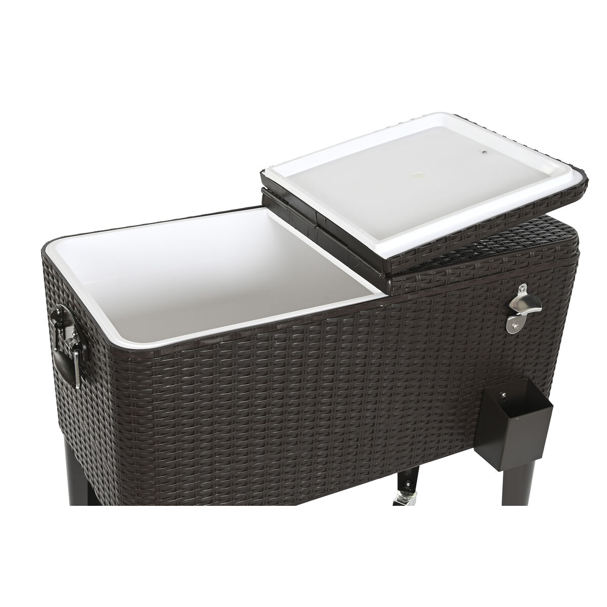 Bärbar kyl DKD Home Decor Brun Metall syntetisk rattan 76 L 83 x 48 x 86 cm - 11