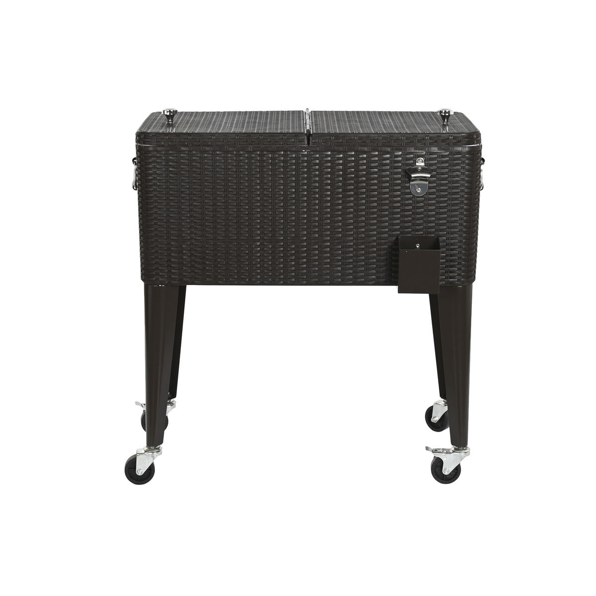 Bärbar kyl DKD Home Decor Brun Metall syntetisk rattan 76 L 83 x 48 x 86 cm - 12