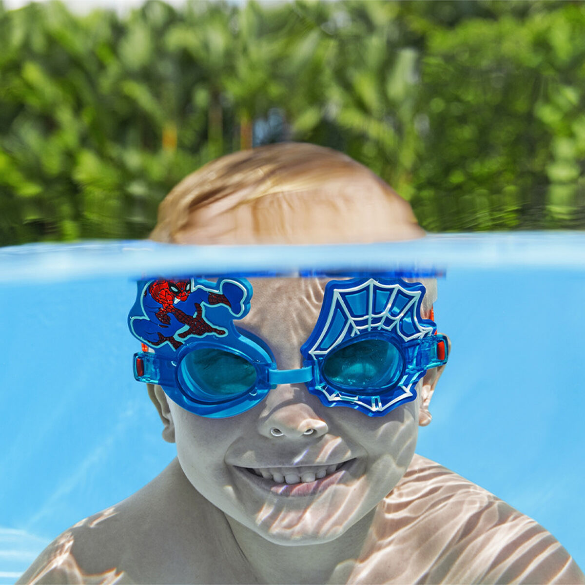 Bestway Spiderman Simglasögon för barn Silikonrem +3 år Strand och Pool 98022 - 4