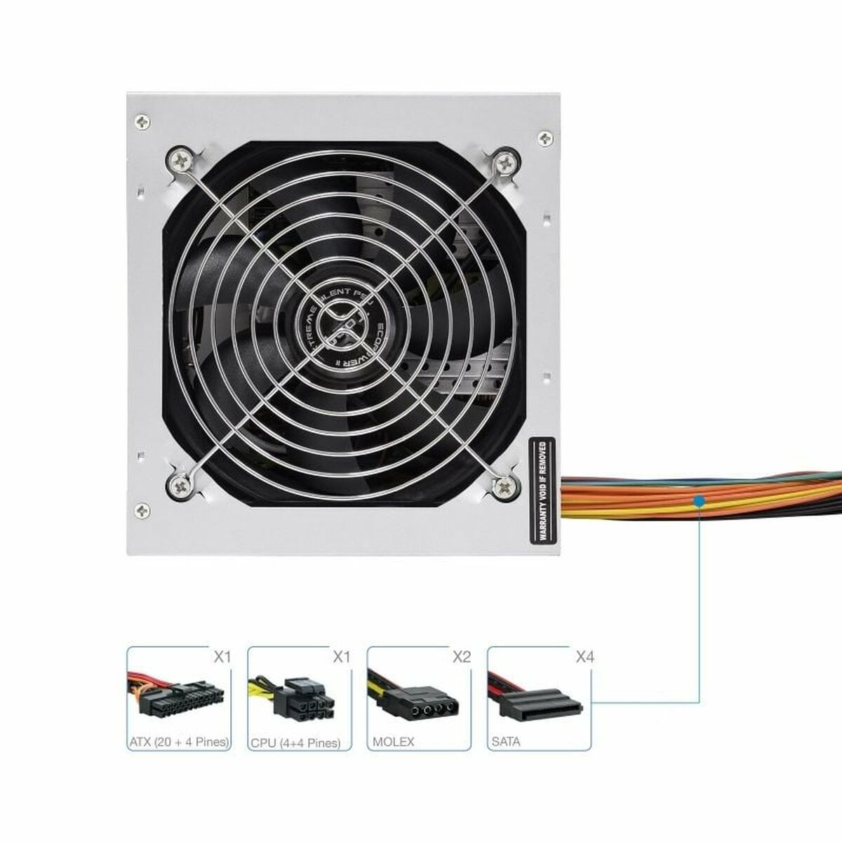 Strömtillförsel TooQ Fonte Ecopower II ATX 500 W RoHS CE - 3