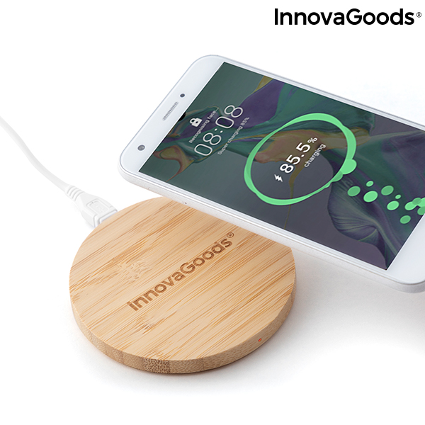 Trådlös laddare i bambu Wirber InnovaGoods - 5