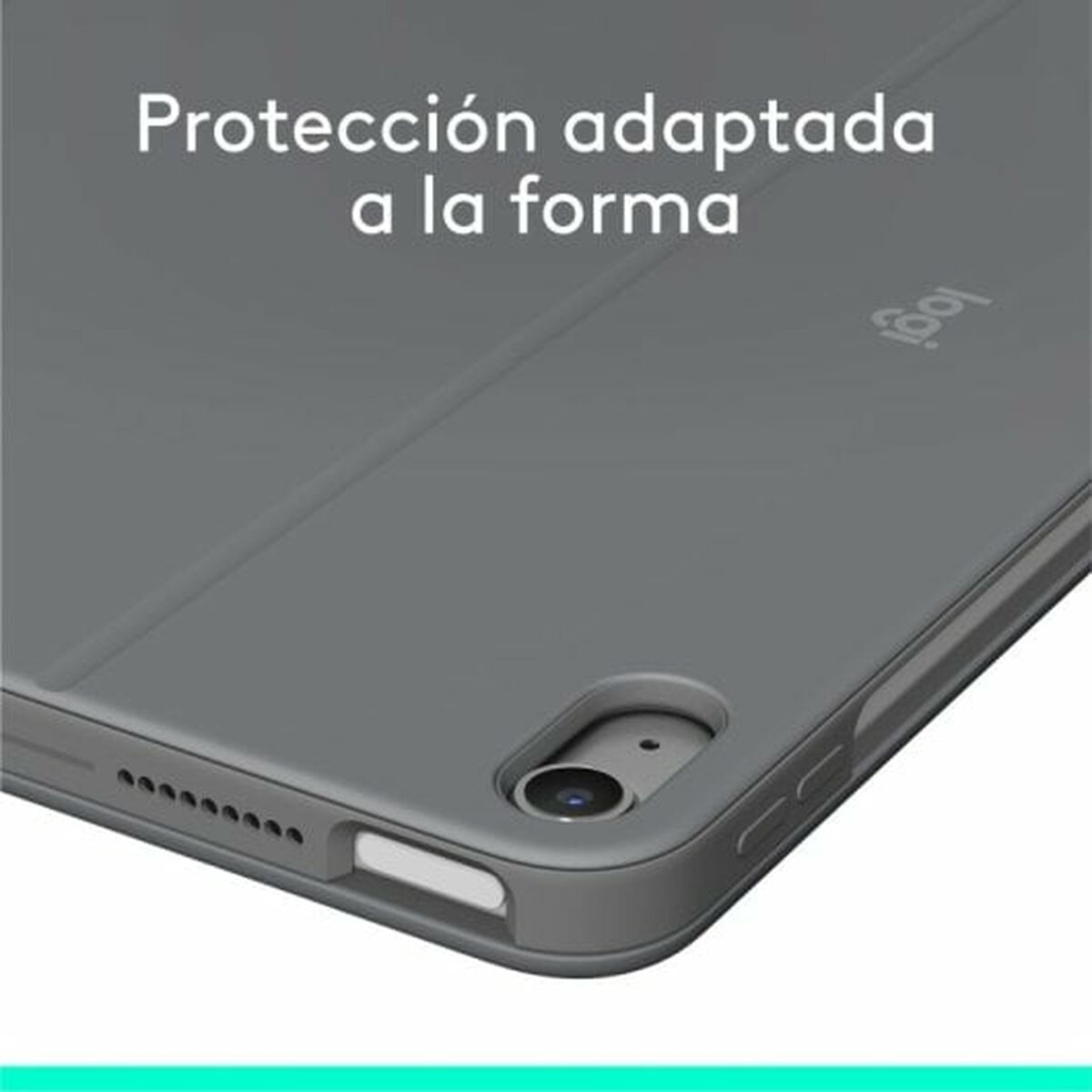 Fodral till Läsplatta Logitech iPad Air 2024 | iPad Air 2022 Grå Qwerty Spanska QWERTY - 5