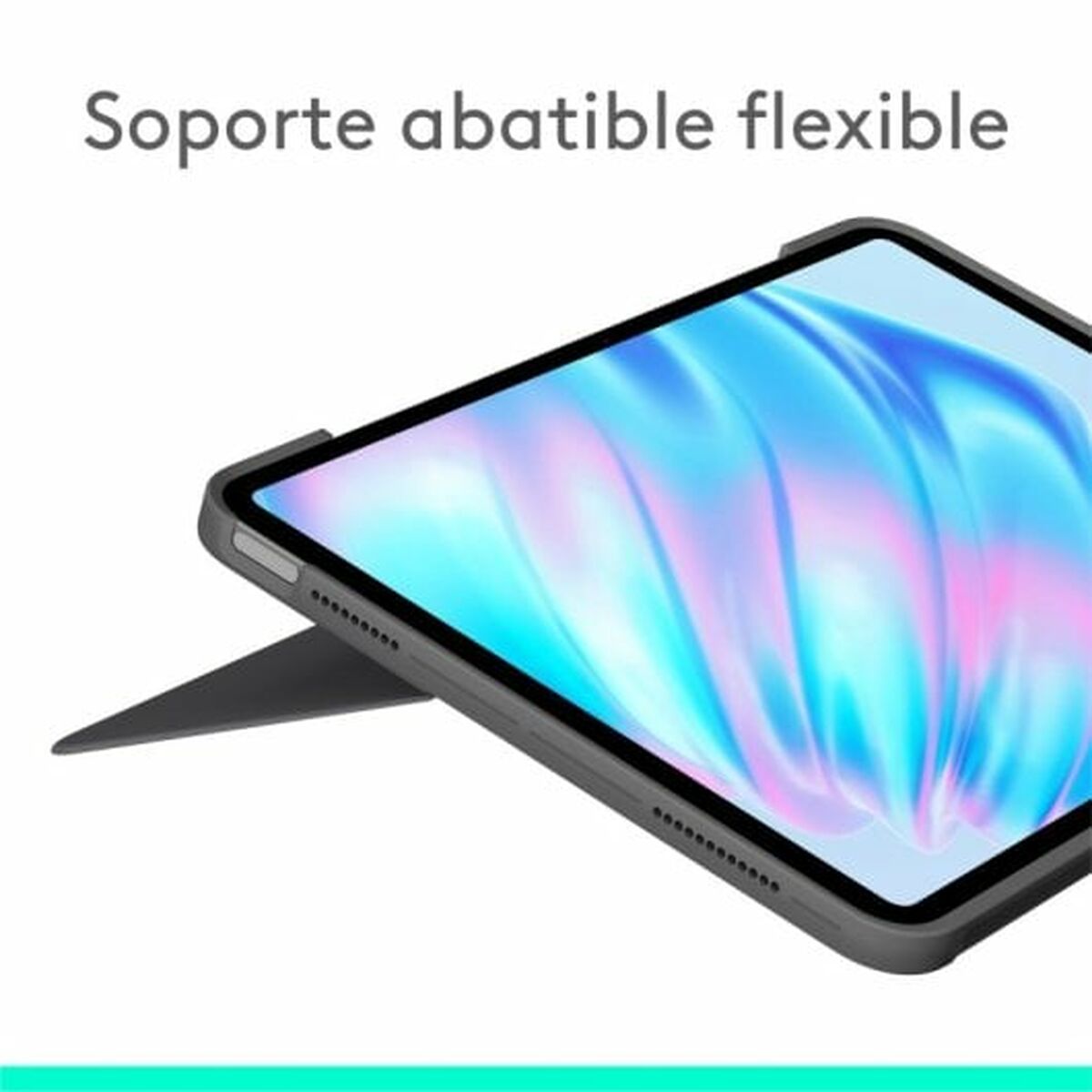 Fodral till Läsplatta Logitech iPad Air 2024 | iPad Air 2022 Grå Qwerty Spanska QWERTY - 2