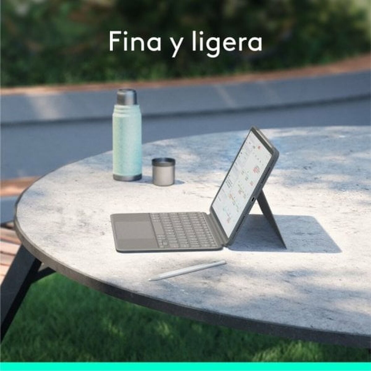 Fodral till Läsplatta Logitech iPad Air 2024 | iPad Air 2022 Grå Qwerty Spanska QWERTY - 7