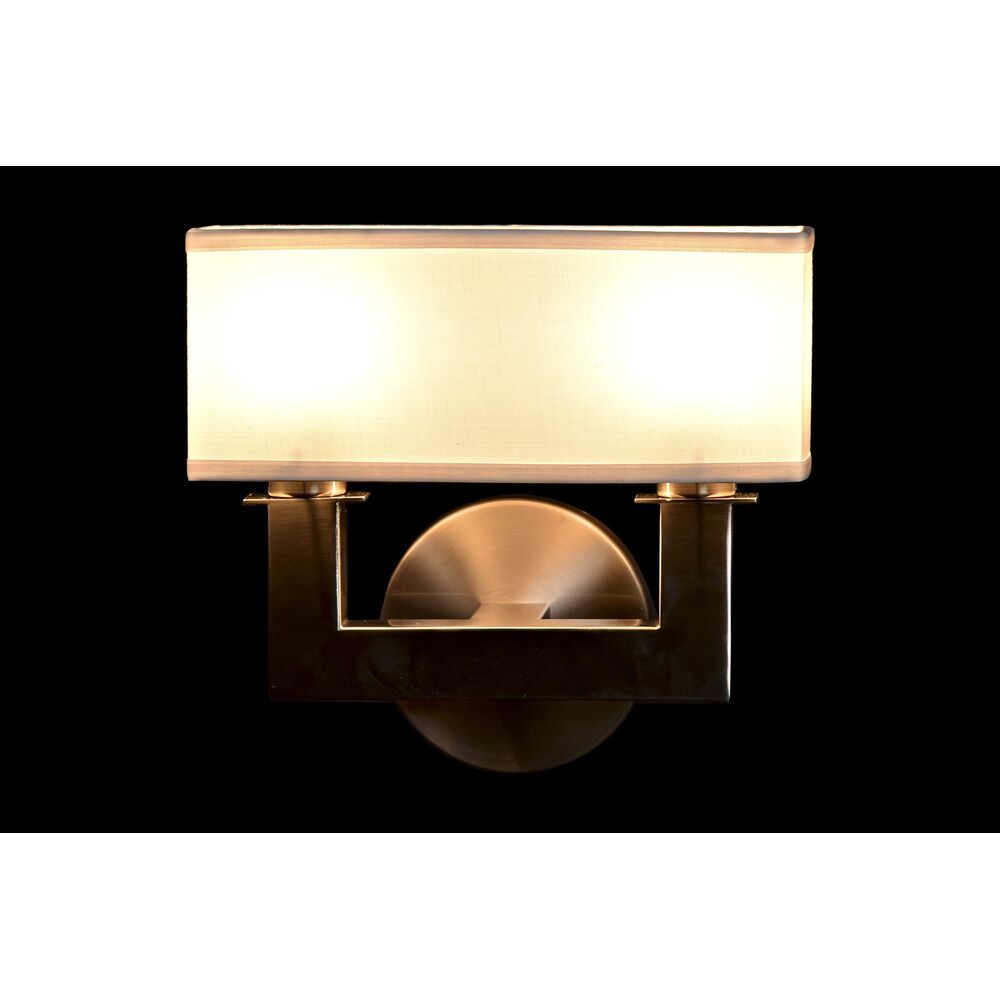 Vägglampa DKD Home Decor Silvrig Metall Polyester Vit 220 V 40 W (25 x 14 x 24 cm) - 2